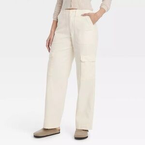 Universal Thread Utility Cargo Pants Women Size 4 High Rise Cream